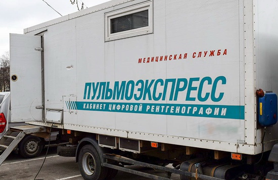 График работы передвижного кабинета компьютерной рентгенографии